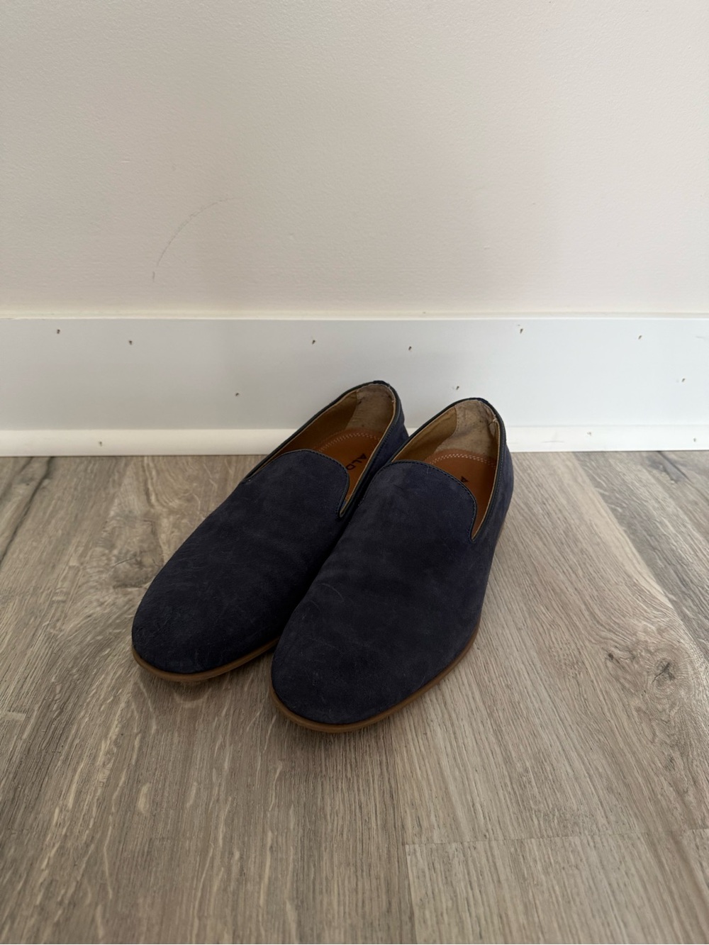 ALDO Men's Navy Suede Slip-On Loafers